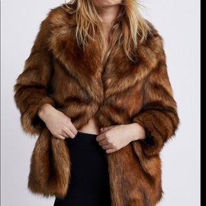 ZARA Faux Fur Coat